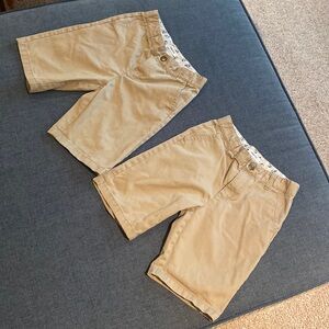 Two pairs Gymboree boys prep fit khaki shorts